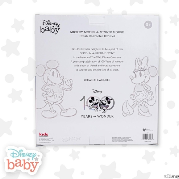 Disney Baby Mickey & Minnie Mouse 2 Piece Plush Character Gift Set. New in Box. - Picture 8 of 8